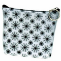 3D Lenticular Purse with Key Ring - Stock - White/Black Stars